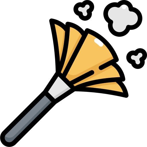 dusting cleaning icon